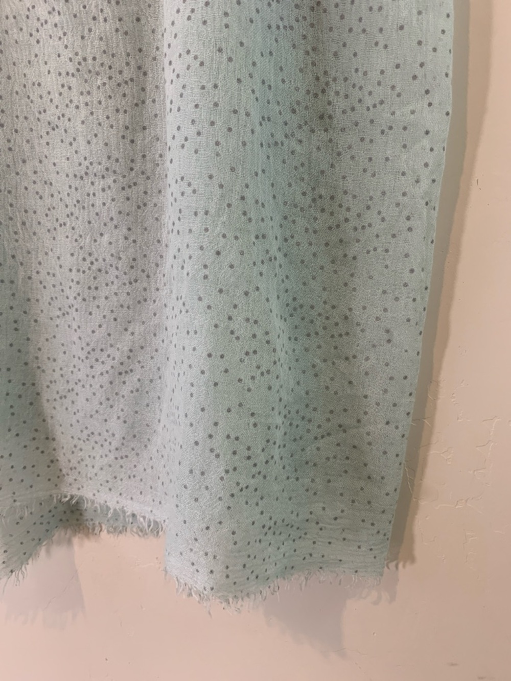 3/$10💕 Light Mint Green Polka Dot Women's Large Wide Thin Scarf - Picture 2 of 2